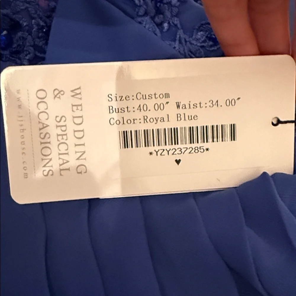 JJ’S house Royal Blue A-Line Sequins Chiffon maxi Dress Size:XL - Picture 16 of 16